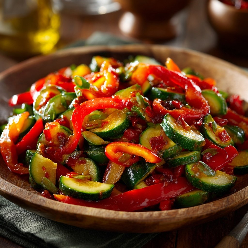 Kalorienarme Gemüsepfanne Mit Paprika