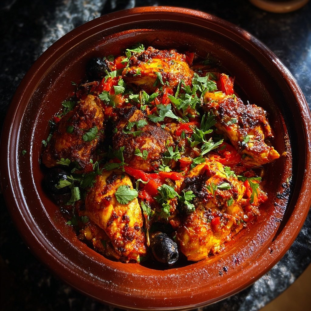 Internationale Küche Marokkanisches Hähnchen-Tagine