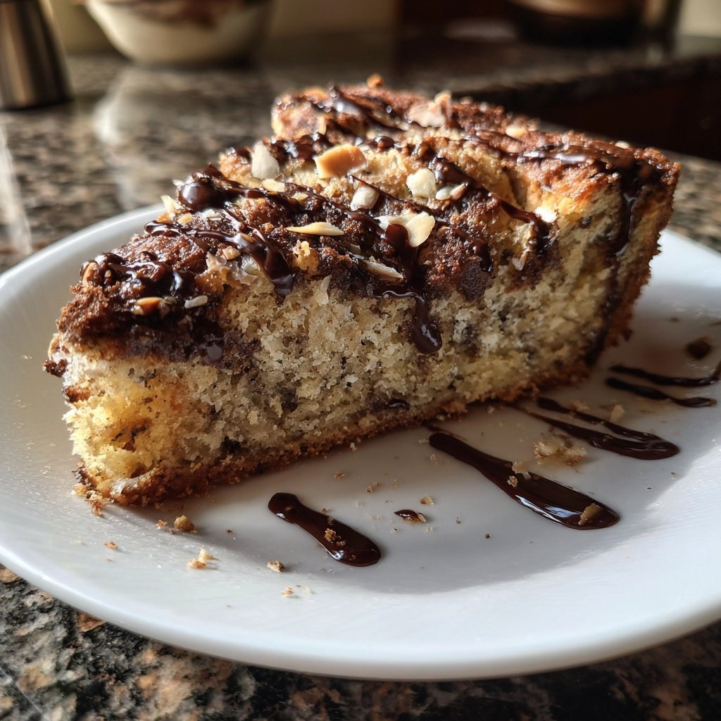 Bananenkuchen mit Mandeln und Kakao