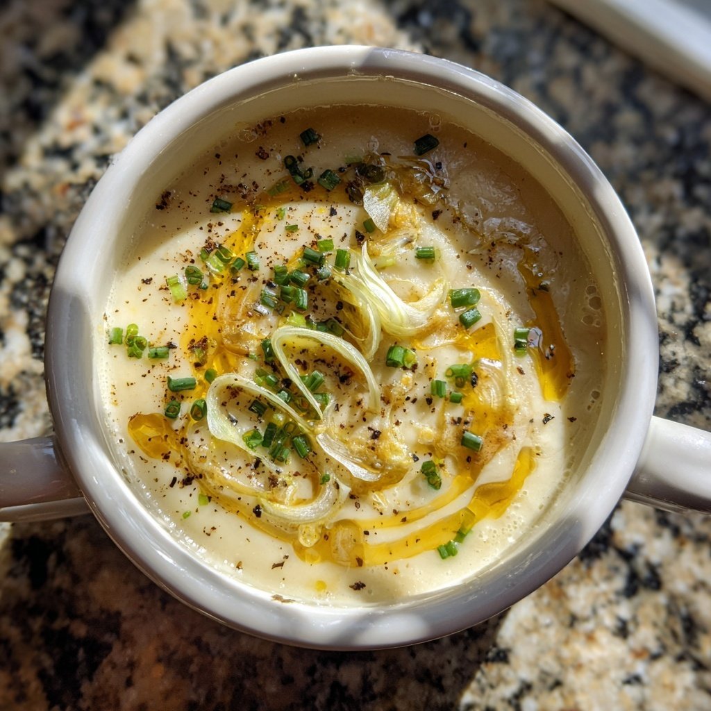 Blumenkohlsuppe mit Lauchzwiebeln