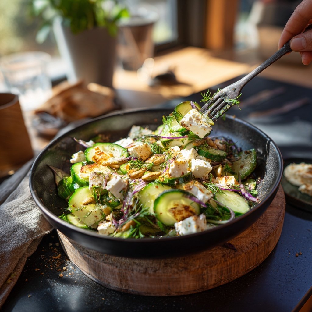 Bunter Salat Zum Grillen Mit Gurke Und Feta