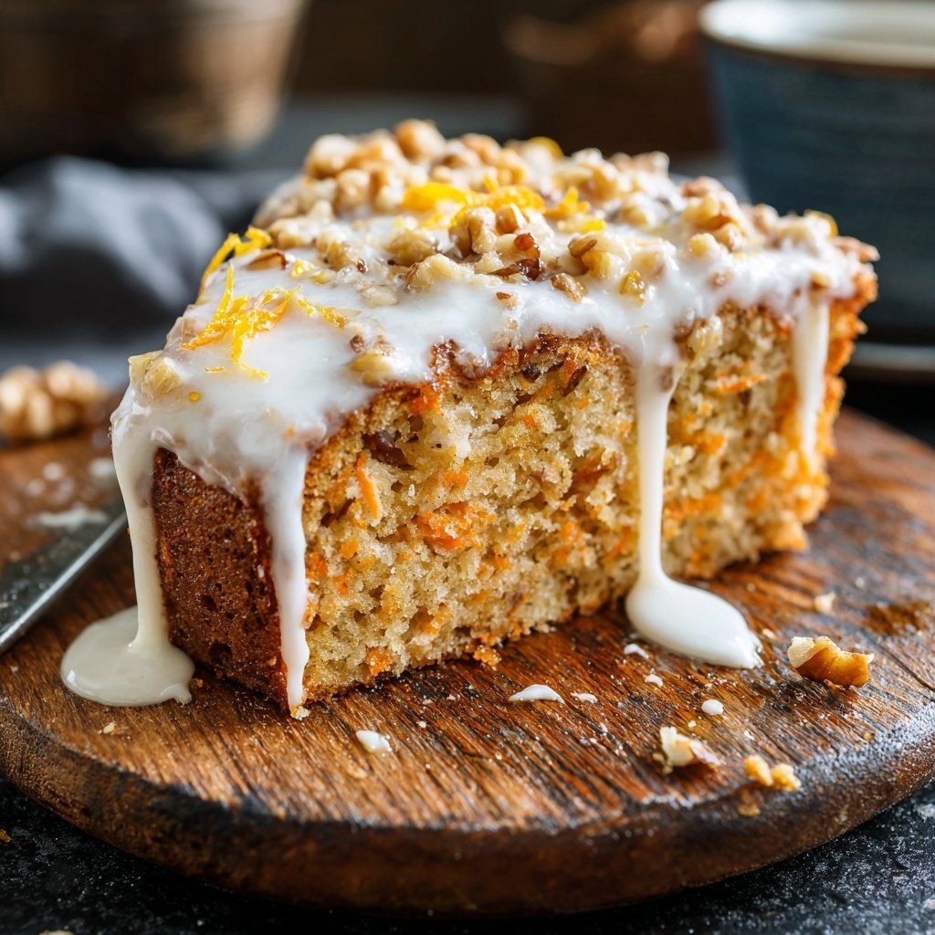 Karottenkuchen Mit Walnuss Topping