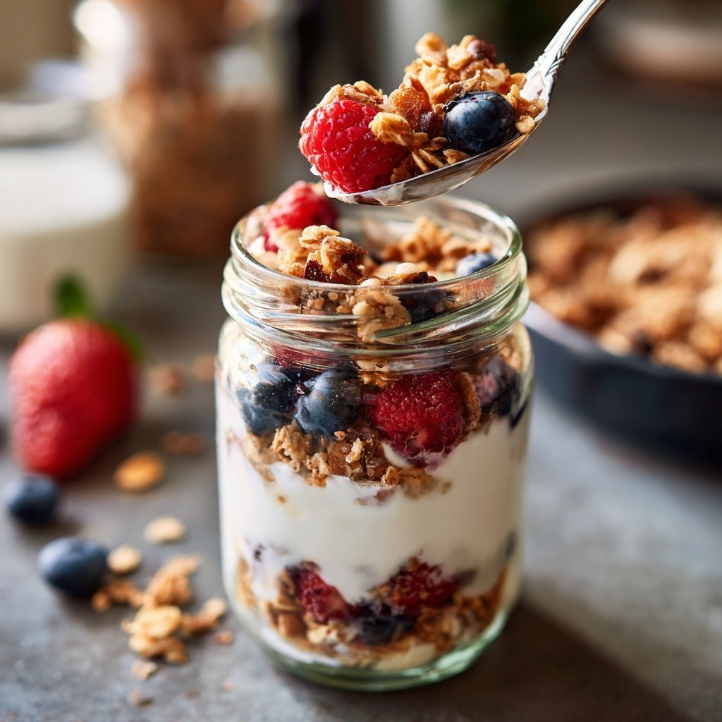 Frühstück im Glas mit Joghurt