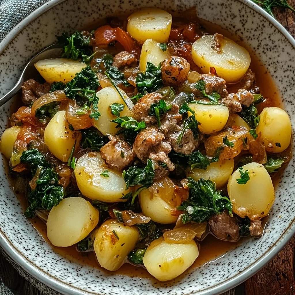Würzige Kartoffel-Rosenkohl-Pfanne